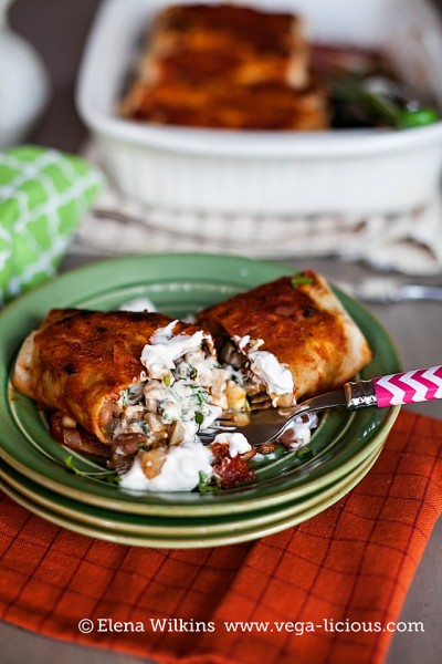 Low Fat Vegan Bean Enchilada Recipe | Vegalicious